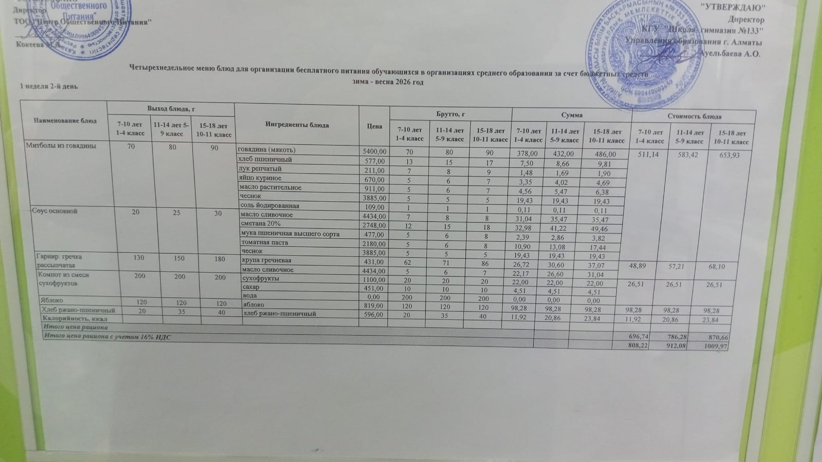 меню 05.05.2026